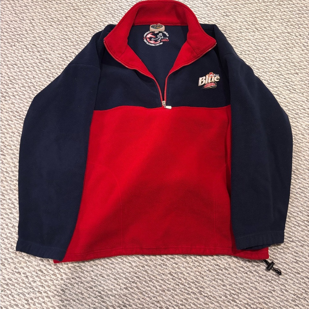 Vintage Labatt Blue pull over Sherpa